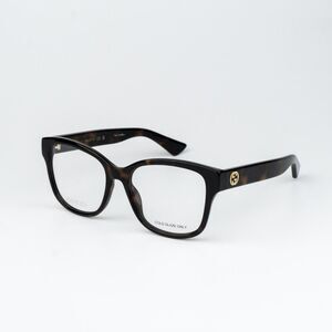 Gucci Women Eyeglasses Havana Square GG1340O 002 NEW AUTHENTIC